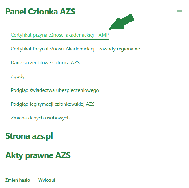 wybór z menu