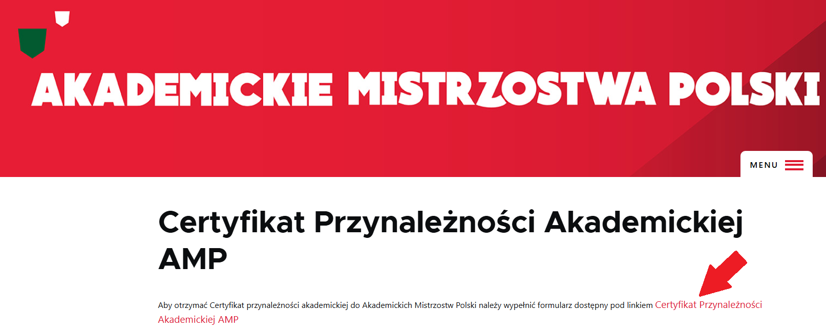 czerwony tekst